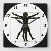Horloge Carrée Vitruve (Recto)