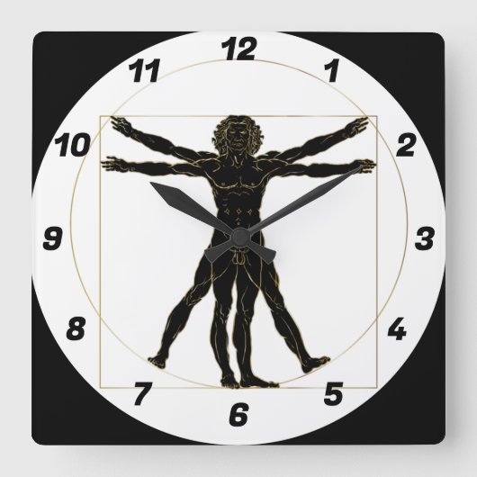 Horloge Carrée Vitruve (Recto)