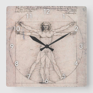 Horloge Carrée Vitruvien, Léonard de Vinci
