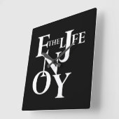 Horloge Carrée Vivre (Angle)