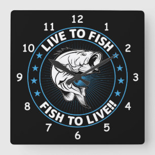 Horloge Carrée Vivre aux poissons, Poisson à vivre