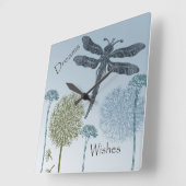 Horloge Carrée Voeux et rêves (Angle)