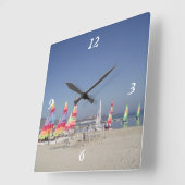 Horloge Carrée Voile (Angle)