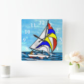 Horloge Carrée Voilier (Maison)