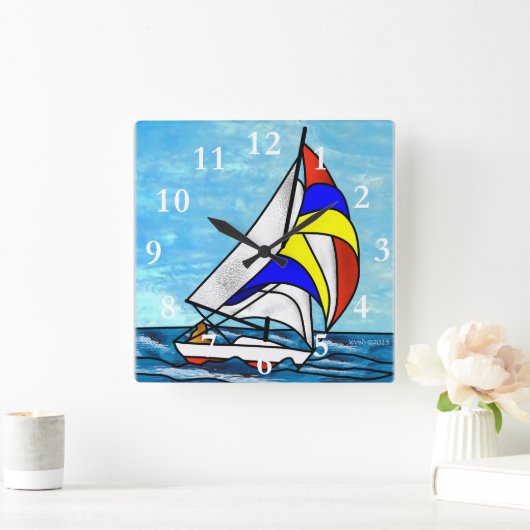Horloge Carrée Voilier (Maison)