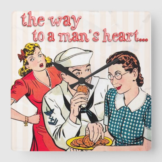 Horloge Carrée Voilier vintage (Recto)