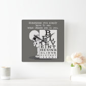 Horloge Carrée Voir, c'est croire-oeil (Maison)