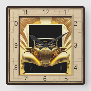 Horloge Carrée Voiture Art déco