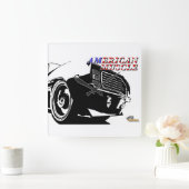 Horloge Carrée voiture musculaire américaine (Maison)