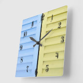 Horloge Carrée Volets colorés (Angle)
