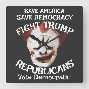 Horloge Carrée Vote Politique Patriotique Trump Parti Républicain