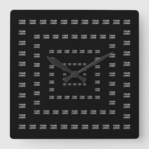 Horloge Carrée Votre logo ou n'importe quel design/image Motif
