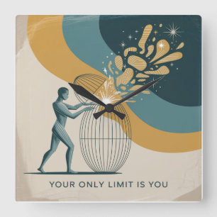 Horloge Carrée Votre seule limite est vous