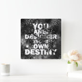 Horloge Carrée Vous Êtes Le Concepteur De Votre Propre Destinée (Maison)