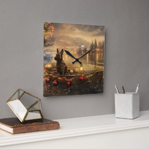 Horloge Carrée Voyage de Noël de Malinoi en Belgique