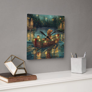 Horloge Carrée Voyage festif de Noël de la livre afghane