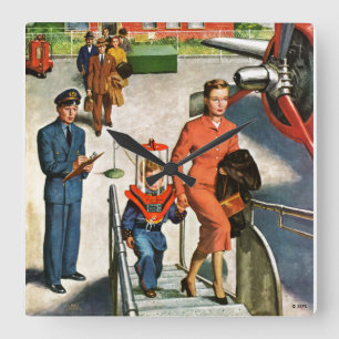 Horloge Carrée Voyageur de l'espace