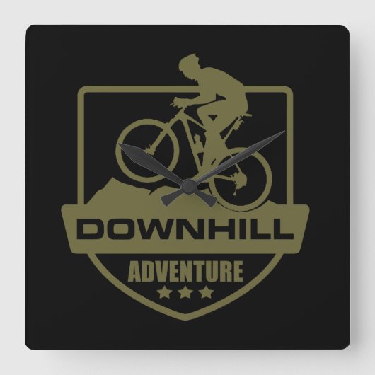 Horloge Carrée VTT Downhill Enduro (Recto)