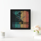 Horloge Carrée VTT Downhill Vintage Vélo de Montagne (Maison)