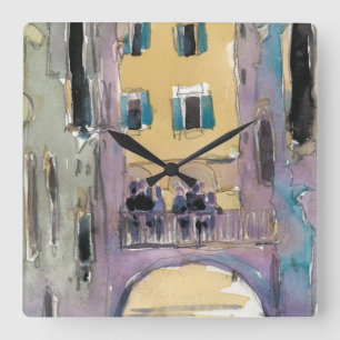 Horloge Carrée Vue de pont en canal des destinations   Venise