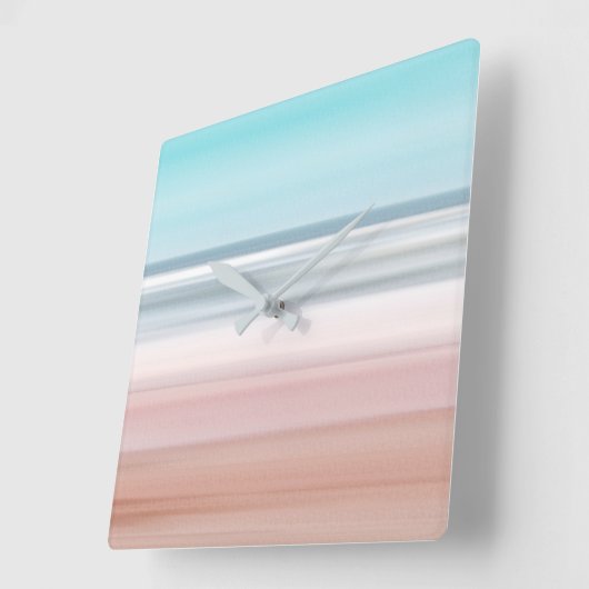 Horloge Carrée Vue plage (Angle)