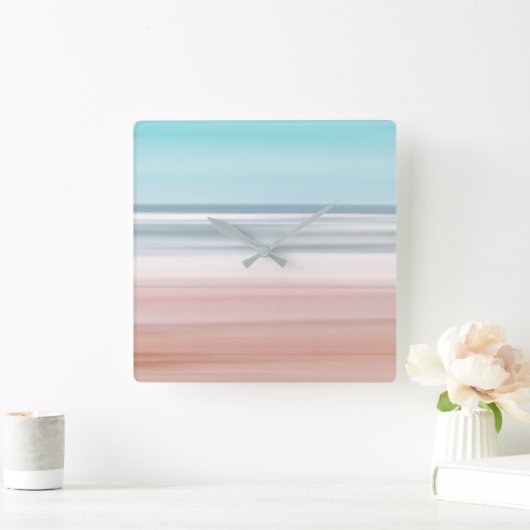 Horloge Carrée Vue plage (Maison)