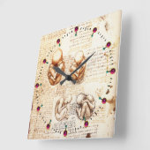 Horloge Carrée Vues d'un foetus dans l'utérus, Ob-Gyn Médicale (Angle)