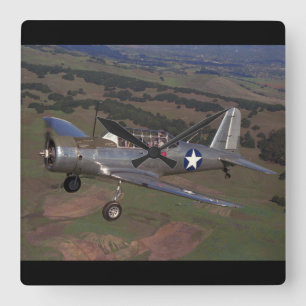 Horloge Carrée Vultee, BT-13, aviation de WWII_Classic