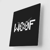 Horloge Carrée W00F [Sons animaux de léopards] (Angle)