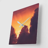 Horloge Carrée w par temps (Angle)