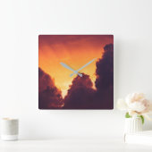 Horloge Carrée w par temps (Maison)