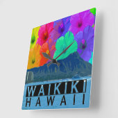 Horloge Carrée Waikiki (Angle)