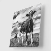 Horloge Carrée Waiting (Angle)