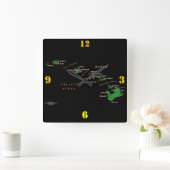 Horloge Carrée Wall clock (Maison)