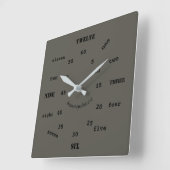 Horloge Carrée Wall Clock, acrylique, bY (Angle)