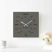 Horloge Carrée Wall Clock, acrylique, bY (Maison)