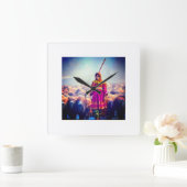 Horloge Carrée wall clock Afghan design (Maison)