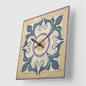 Horloge Carrée Wall Clock - Square Tile Design (Angle)