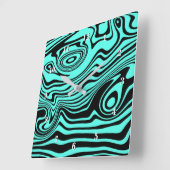 Horloge Carrée Wall Clock with Abstract (Angle)
