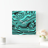 Horloge Carrée Wall Clock with Abstract (Maison)