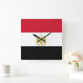 Horloge Carrée Wall Clock with Flag of Egypt (Maison)