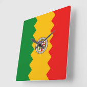 Horloge Carrée Wall Clock with Flag of Los Angeles, Californie (Angle)