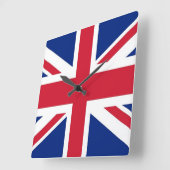 Horloge Carrée Wall Clock with Flag of United Kingdom (Angle)
