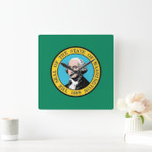 Horloge Carrée Wall Clock with Flag of Washington State, USA (Maison)