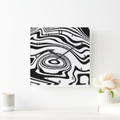 Horloge Carrée Wall Clock with Waves (Maison)