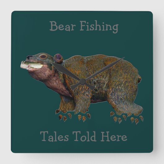 Horloge Carrée Walnut Bear (Recto)