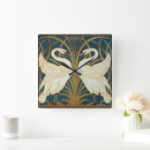 Horloge Carrée Walter Crane Swan (Maison)