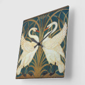 Horloge Carrée Walter Crane Swan (Angle)