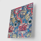 Horloge Carrée Wandle, William Morris (Angle)