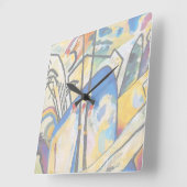 Horloge Carrée Wassily Kandinsky Composition Quatre - Art Abstrai (Angle)
